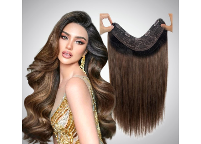 Trese de Par Natural V-Shape Deluxe Ombre #2/#7